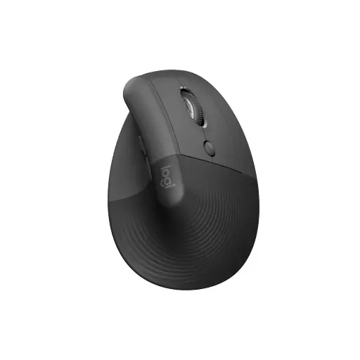 Logitech Lift Vertical - Mouse Ergonómico, Inalámbrico, Bluetooth, USB, Óptico, 4000 dpi, Negro